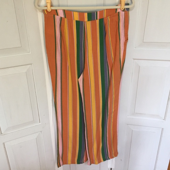 Free People Multicolor Striped Cropped Pants - Picture 11 of 15
